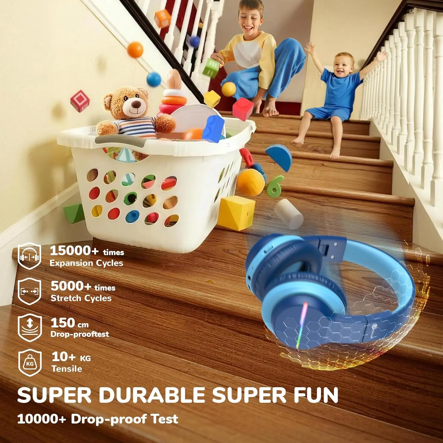 iClever BTH12 Kids Bluetooth H - Anc Wireless Over Ear Headphones recension och pris
